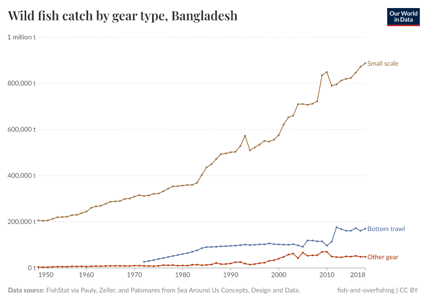 Wild fish catch by gear type